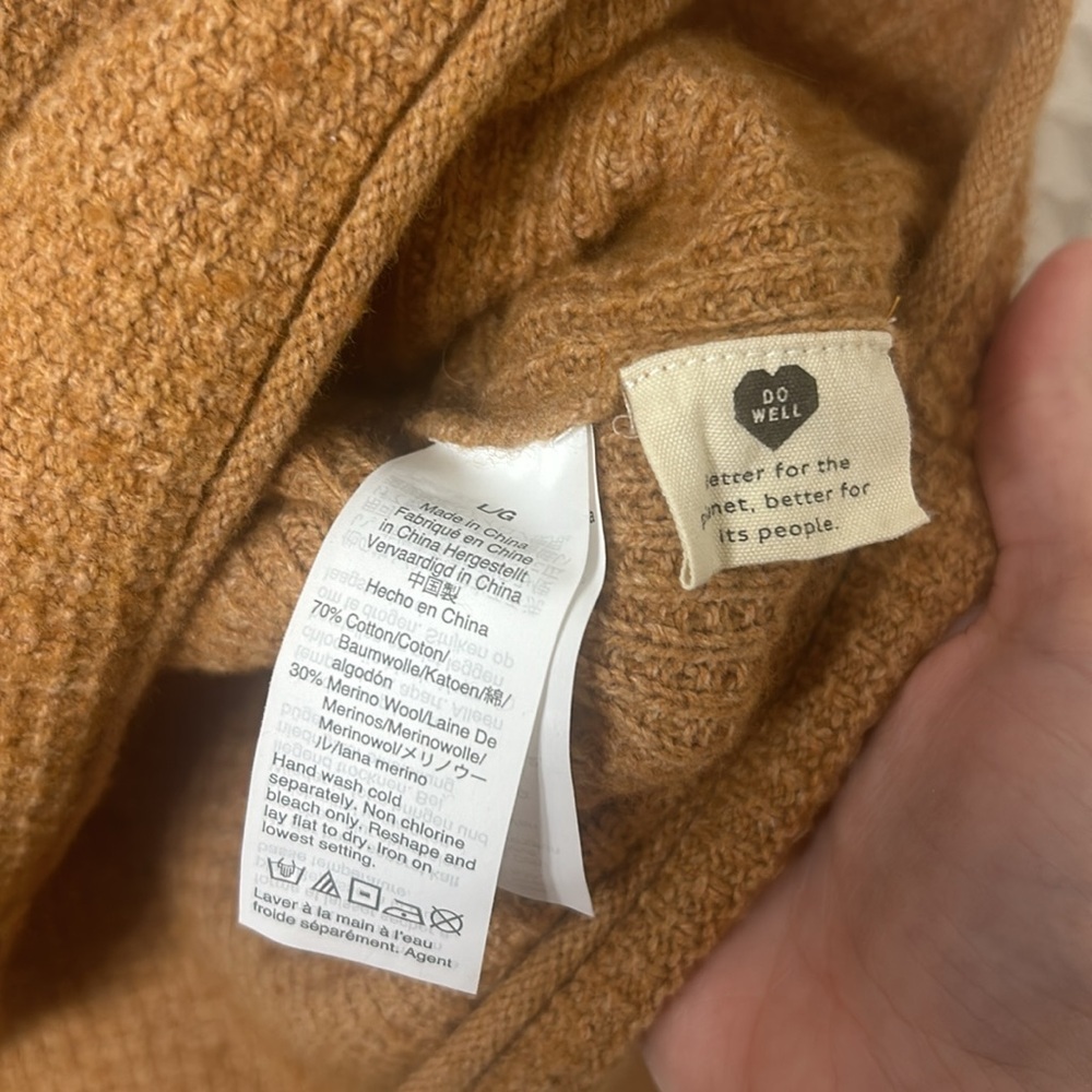 Madewell Pink and Orange Colorblock Sweater - Picture 7 of 11